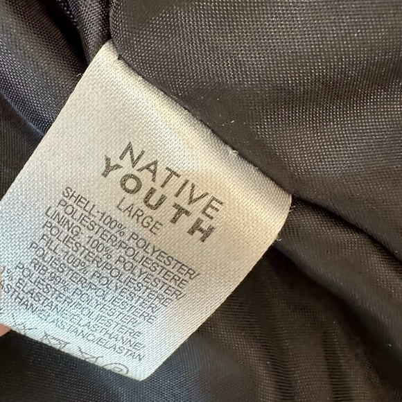 Native Youth Zip up Burgundy and Black Bomber Jacket - Picture 9 of 13